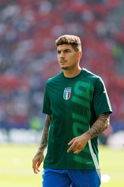 Giovanni Di Lorenzo, İsviçre ve İtalya milli takımları arasında oynanan 16 maçlık UEFA Euro 2024 karşılaşmasında Olympiastadion, Berlin, Almanya 'da görüldü (Maciej Rogowski)