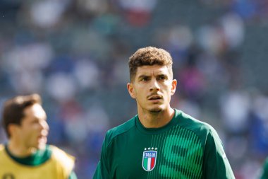 Giovanni Di Lorenzo, İsviçre ve İtalya milli takımları arasında oynanan 16 maçlık UEFA Euro 2024 karşılaşmasında Olympiastadion, Berlin, Almanya 'da görüldü (Maciej Rogowski)