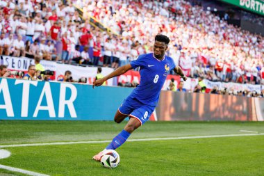 Aurelien Tchouameni, UEFA Euro 2024 maçında Fransa ve Polonya milli takımları arasında Signal Iduna Park, Dortmund, Almanya (Maciej Rogowski)