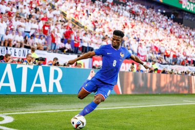 Aurelien Tchouameni, UEFA Euro 2024 maçında Fransa ve Polonya milli takımları arasında Signal Iduna Park, Dortmund, Almanya (Maciej Rogowski)