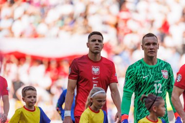 Jan Bednarek, Lukasz Skorupski UEFA Euro 2024 maçında Fransa ve Polonya milli takımları arasında Almanya 'nın Dortmund kentindeki Signal Iduna Parkı' nda görüldü (Maciej Rogowski)