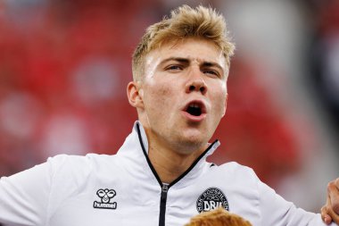 Rasmus Hojlund UEFA Euro 2024 maçında Deutsche Bank Park 'ta Danimarka ve İngiltere milli takımları arasında görüldü (Maciej Rogowski)