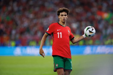 Joao Felix, UEFA Euro 2024 maçında Portekiz ve Fransa milli takımları arasında Almanya 'nın Hamburg kentindeki Volksparkstadyumda görüldü (Maciej Rogowski))