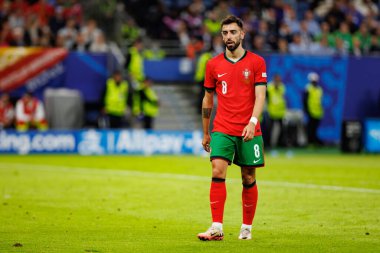 Bruno Fernandes, UEFA Euro 2024 maçında Portekiz ve Fransa milli takımları arasında Almanya 'nın Hamburg kentinde görüldü (Maciej Rogowski)