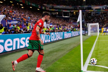 Bruno Fernandes, UEFA Euro 2024 maçında Portekiz ve Fransa milli takımları arasında Almanya 'nın Hamburg kentinde görüldü (Maciej Rogowski)