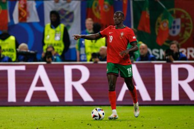 Nuno Mendes, UEFA Euro 2024 maçında Portekiz ve Fransa milli takımları arasında Almanya 'nın Hamburg kentindeki Volksparkstadium' da görüldü (Maciej Rogowski)