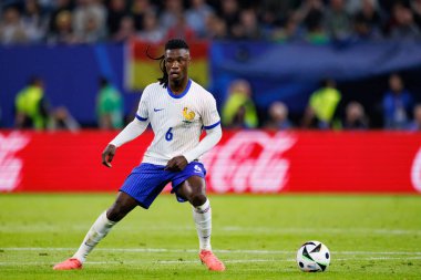 Eduardo Camavinga, UEFA Euro 2024 maçında Portekiz ve Fransa milli takımları arasında Almanya 'nın Hamburg kentinde görüldü (Maciej Rogowski)