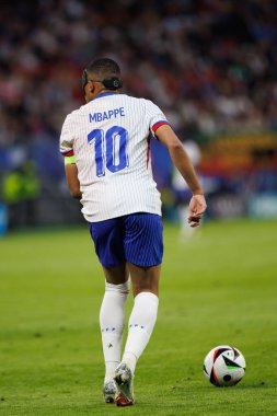 Kylian Mbappe, UEFA Euro 2024 maçında Portekiz ve Fransa milli takımları arasında Almanya 'nın Hamburg kentinde görüldü (Maciej Rogowski)