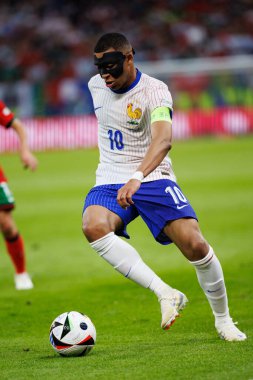 Kylian Mbappe, UEFA Euro 2024 maçında Portekiz ve Fransa milli takımları arasında Almanya 'nın Hamburg kentinde görüldü (Maciej Rogowski)