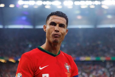 Cristiano Ronaldo, UEFA Euro 2024 maçında Portekiz ve Fransa milli takımları arasında Almanya 'nın Hamburg kentindeki Volksparkstadium' da görüldü (Maciej Rogowski)