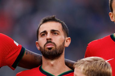 Bernardo Silva, UEFA Euro 2024 maçında Portekiz ve Fransa milli takımları arasında Almanya 'nın Hamburg kentindeki Volksparkstadyumda görüldü (Maciej Rogowski))
