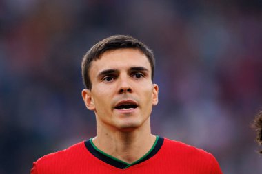 Joao Palhinha, UEFA Euro 2024 maçında Portekiz ve Fransa milli takımları arasında Almanya 'nın Hamburg kentinde görüldü (Maciej Rogowski))