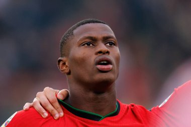 Nuno Mendes, UEFA Euro 2024 maçında Portekiz ve Fransa milli takımları arasında Almanya 'nın Hamburg kentindeki Volksparkstadium' da görüldü (Maciej Rogowski)