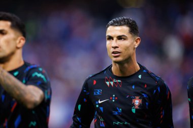 Cristiano Ronaldo, UEFA Euro 2024 maçında Portekiz ve Fransa milli takımları arasında Almanya 'nın Hamburg kentindeki Volksparkstadium' da görüldü (Maciej Rogowski)