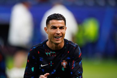 Cristiano Ronaldo1, UEFA Euro 2024 maçında Portekiz ve Fransa milli takımları arasında Almanya 'nın Hamburg kentindeki Volksparkstadium' da görüldü (Maciej Rogowski)