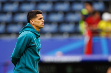 Joao Cancelo, UEFA Euro 2024 maçında Portekiz ve Fransa milli takımları arasında Almanya 'nın Hamburg kentindeki Volksparkstadium' da görüldü (Maciej Rogowski))