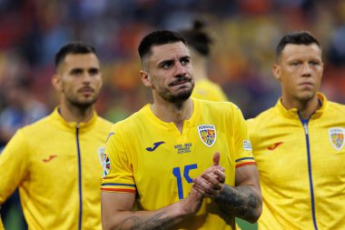 Andrei Barca, Romanya ve Hollanda milli takımları arasında Almanya 'nın başkenti Münih' teki Allianz Arena 'da oynanan 16 maçlık UEFA Euro 2024 turunda görüldü (Maciej Rogowski)