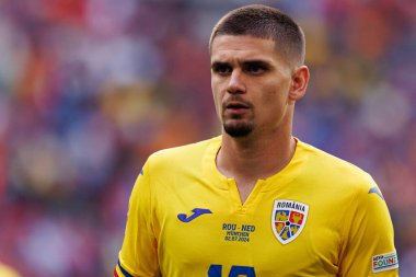 Razvan Marin, Romanya ve Hollanda milli takımları arasında oynanan 16 maçlık UEFA Euro 2024 turunda Almanya 'nın Allianz Arena kentinde görüldü (Maciej Rogowski))