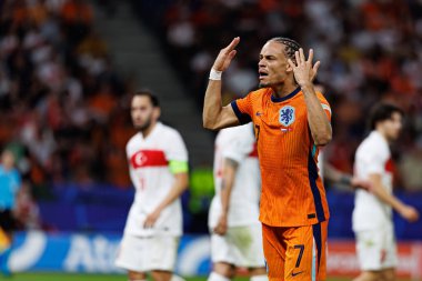 Xavi Simons, Hollanda ve Türkiye milli takımları arasında Berlin Olympiastadion 'da oynanan UEFA Euro 2024 çeyrek final maçında görüldü (Maciej Rogowski)