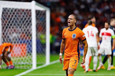 Xavi Simons, Hollanda ve Türkiye milli takımları arasında Berlin Olympiastadion 'da oynanan UEFA Euro 2024 çeyrek final maçında görüldü (Maciej Rogowski)
