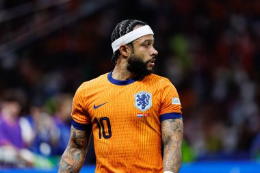 Memphis Depay, Hollanda ve Türkiye milli takımları arasında Berlin Olympiastadion 'da oynanan UEFA Euro 2024 çeyrek final maçında görüldü (Maciej Rogowski)