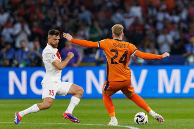 Jerdy Schouten, UEFA Euro 2024 çeyrek final maçında Hollanda ve Türkiye milli takımları arasında Berlin Olimpiyat Stadyumu 'nda görüldü (Maciej Rogowski)