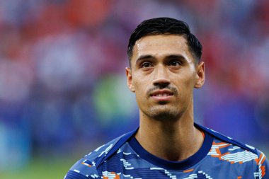 Tijjani Reijnders, UEFA Euro 2024 çeyrek final maçında Hollanda ve Türkiye milli takımları arasında Berlin Olimpiyat Stadyumu 'nda görüldü (Maciej Rogowski))