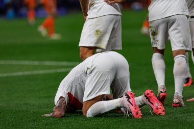 Aynı Akaydin, Hollanda ve Türkiye milli takımları arasında oynanan UEFA Euro 2024 çeyrek final maçında attığı gol sonrasında Berlin, Almanya (Maciej Rogowski))