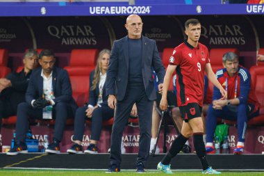 Luis De La Fuente, Arnavutluk ve İspanya milli takımları arasında oynanan UEFA Euro 2024 maçında Merkur Spiel-Arena, Dusseldorf, Almanya (Maciej Rogowski))