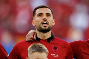 UEFA Euro 2024 maçında Arnavutluk ve İspanya milli takımları arasında Merkur Spiel-Arena, Düsseldorf, Almanya 'da görüldü (Maciej Rogowski)