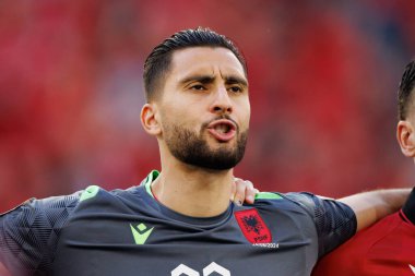 Thomas Strakosha UEFA Euro 2024 maçında Arnavutluk ve İspanya milli takımları arasında Merkur Spiel-Arena, Dusseldorf, Almanya 'da görüldü (Maciej Rogowski))