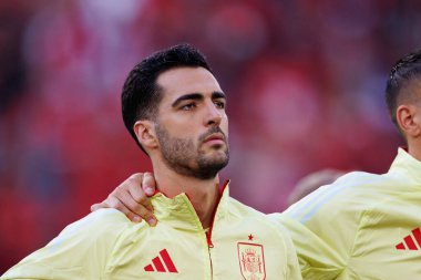 Mikel Merino UEFA Euro 2024 maçında Arnavutluk ve İspanya milli takımları arasında Merkur Spiel-Arena, Düsseldorf, Almanya 'da görüldü (Maciej Rogowski)