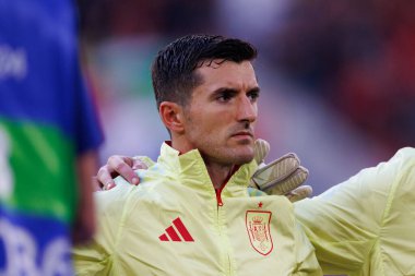 Dani Vivian, UEFA Euro 2024 maçında Arnavutluk ve İspanya milli takımları arasında Merkur Spiel-Arena, Düsseldorf, Almanya 'da görüldü (Maciej Rogowski)