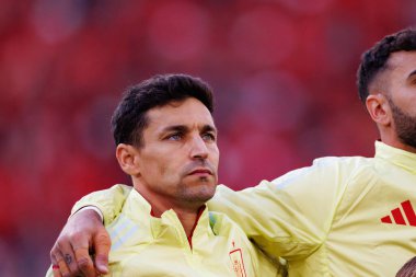 Jesus Navas, UEFA Euro 2024 maçında Arnavutluk ve İspanya milli takımları arasında Merkur Spiel-Arena, Düsseldorf, Almanya 'da görüldü (Maciej Rogowski)