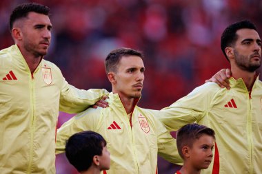 Alejandro Grimaldo, UEFA Euro 2024 maçında Arnavutluk ve İspanya milli takımları arasında Merkur Spiel-Arena, Dusseldorf, Almanya 'da görüldü (Maciej Rogowski)