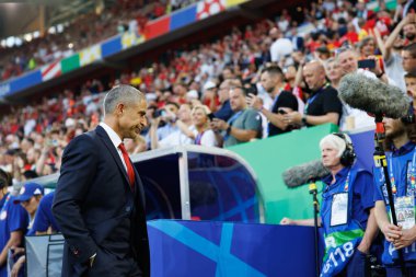 Sylvinho, UEFA Euro 2024 maçında Arnavutluk ve İspanya milli takımları arasında Merkur Spiel-Arena, Düsseldorf, Almanya 'da görüldü (Maciej Rogowski)