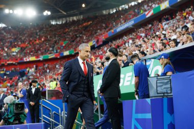Sylvinho, UEFA Euro 2024 maçında Arnavutluk ve İspanya milli takımları arasında Merkur Spiel-Arena, Düsseldorf, Almanya 'da görüldü (Maciej Rogowski)