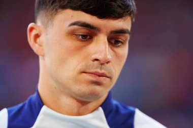 UEFA Euro 2024 maçında Arnavutluk ve İspanya milli takımları arasında Merkur Spiel-Arena, Düsseldorf, Almanya 'da görüldü (Maciej Rogowski)