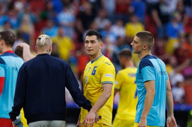 Taras Stepanenko UEFA Euro 2024 maçında MHPArena, Stuttgart, Almanya 'da milli takımlar arasında görüldü (Maciej Rogowski)