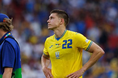 Mykola Matviyenko  seen during UEFA Euro 2024 game between national teams of Ukraine and Belgium at MHPArena, Stuttgart, Germany (Maciej Rogowski) clipart