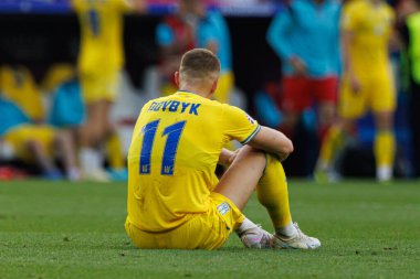 Artem Dovbyk UEFA Euro 2024 maçında MHPArena, Stuttgart, Almanya 'da milli takımlar arasında görüldü (Maciej Rogowski)