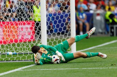 UEFA Euro 2024 maçında Ukrayna ve Belçika milli takımları arasında MHPArena, Stuttgart, Almanya 'da görüldü (Maciej Rogowski)