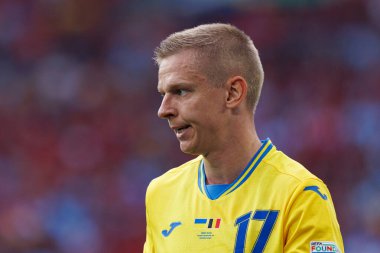 Oleksandr Zinchenko UEFA Euro 2024 maçında MHPArena, Stuttgart, Almanya 'da milli takımlar arasında görüldü (Maciej Rogowski)