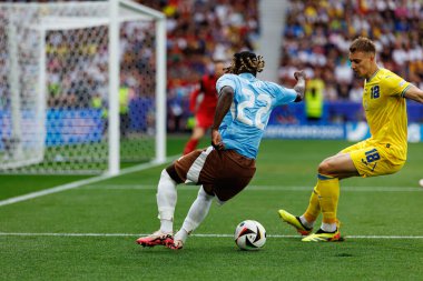 Jeremy Doku UEFA Euro 2024 maçında MHPArena, Stuttgart, Almanya 'da milli takımlar arasında görüldü (Maciej Rogowski)