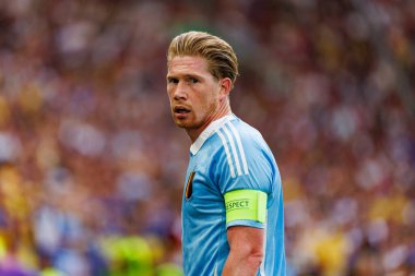 Kevin De Bruyne UEFA Euro 2024 maçında MHPArena, Stuttgart, Almanya 'da Ukrayna ve Belçika milli takımları arasında görüldü. 