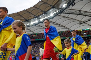 Anatoliy Trubin UEFA Euro 2024 maçında MHPArena, Stuttgart, Almanya 'da milli takımlar arasında görüldü. 