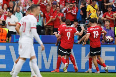 Marko Arnautoviç, Polonya ve Avusturya milli takımları arasında oynanan UEFA Euro 2024 maçında attığı golü Almanya 'nın başkenti Berlin' de kutluyor. (Maciej Rogowski))