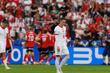 Piotr Zielinski UEFA Euro 2024 maçında Polonya ve Avusturya milli takımları arasında Olympiastadion, Berlin, Almanya (Maciej Rogowski))