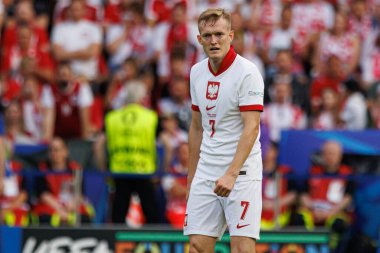 Polonya ve Avusturya milli takımları arasında oynanan UEFA Euro 2024 maçında Karol Swiderski, Berlin, Almanya (Maciej Rogowski))