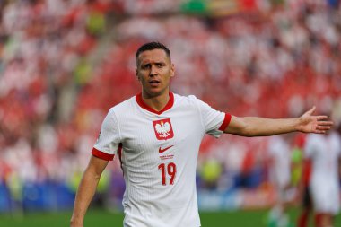 Przemyslaw Frankowski UEFA Euro 2024 maçı sırasında Polonya ve Avusturya milli takımları arasında Olympiastadion, Berlin, Almanya 'da (Maciej Rogowski)